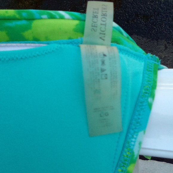 Victoria's Secret Neon Yellow Green Blue Bikini - Picture 9 of 16